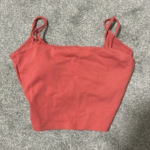 Halara Double Straps Backless Twisted Cropped Yoga Tank Top